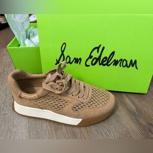 Sam Edelman Brown Mesh Sneakers